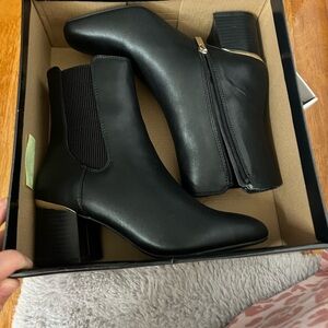 Alfani Black Ankle Boots with Block Heel